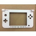 Coque 3DS XL - partie intérieure basse (charnière) - Blanche