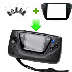 Remplacement condensateurs + Vitre - Gamegear