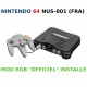 Nintendo 64 FRA - Mod RGB "Officiel" - Console + Alim