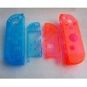 Coques bleu / rouge transparentes Joy-Con Gauche & Droit