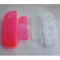 Coques rose / blanc transparentes Joy-Con Gauche & Droit