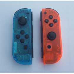 Joy-con Custom - Bleu / Rouge translucide - Remis à neuf
