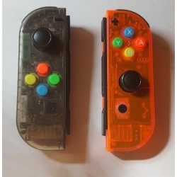Joy-con Custom - Noir / Rouge translucide - Remis à neuf