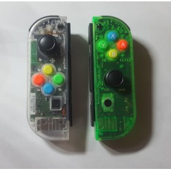 Joy-con Custom - Blanc / Vert translucide - Remis à neuf