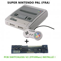 Super Nintendo Switchless (Dézonée) - Super CIC, uIGR & Patch D4 - REGION FREE - Version PAL Française