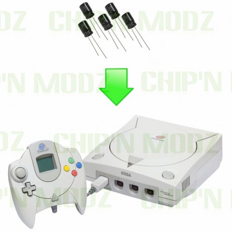 Remplacement condensateurs GD-ROM Dreamcast