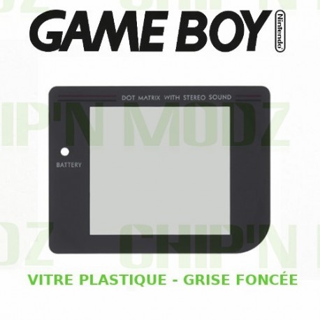 Vitre Gameboy, Grise Foncée - Plastique - Auto-Adhésive
