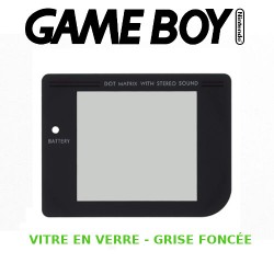 Vitre Gameboy, Grise Foncée - EN VERRE - Auto-Adhésive