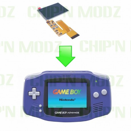 Installation écran IPS v2 Gameboy Advance - Écran rétroéclairé