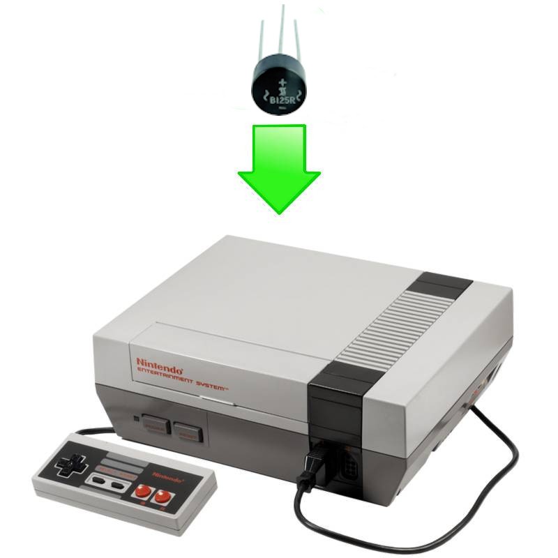 Réparation Alimentation carte mère Nintendo NES (Pont de diode ...