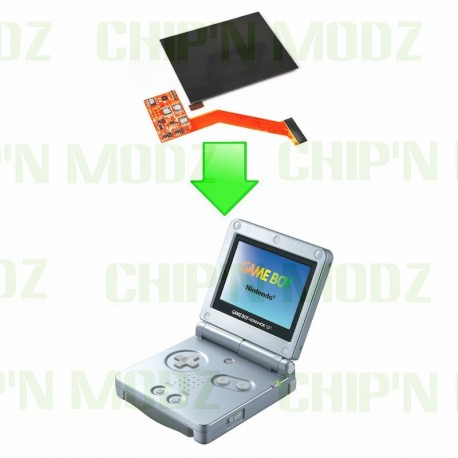 Installation écran IPS Gameboy Advance SP - Écran rétroéclairé