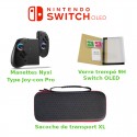 Pack accessoires "Deluxe" - Switch OLED - Manette Nyxi + sacoche + verre trempé