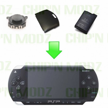 Réparation PSP: Batterie, cache batterie et Joystick
