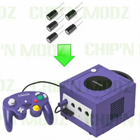 Remplacement condensateurs carte fille (Lecteur) GameCube