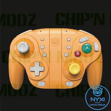 Nyxi Wizard Orange - Manette / Joy-con Nintendo Switch - Style GameCube