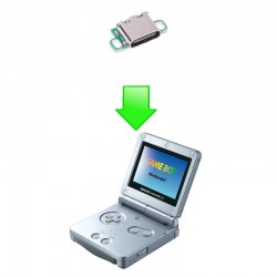 Installation connecteur de charge USB-C Gameboy Advance SP