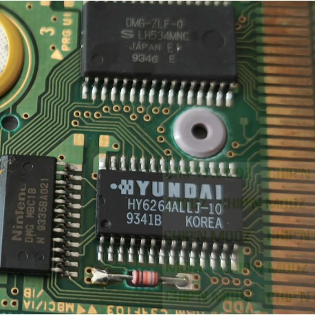 Reprise soudures cartouche jeu GameBoy